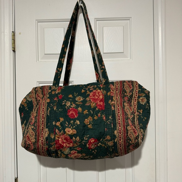 1987 Vera Bradley Greenbriar Paddy Purse Weekend Bag (| Made in USA - Picture 1 of 16